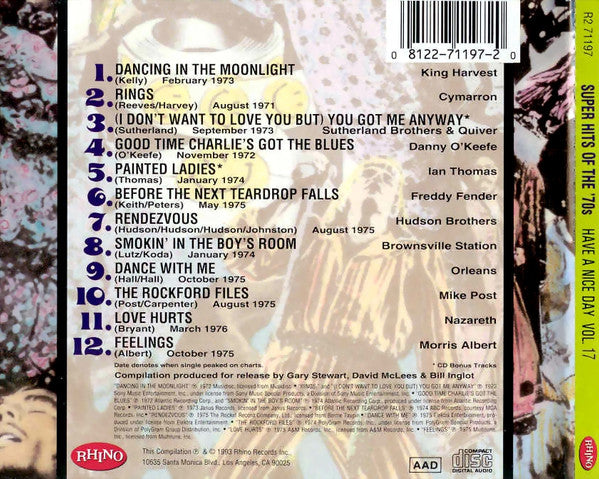 USED CD - Various – Super Hits Of The '70s - Have A Nice Day, Vol. 17