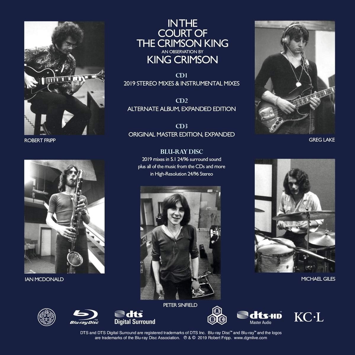 3CD/BluRay - King Crimson - In The Court Of The Crimson King (50th)