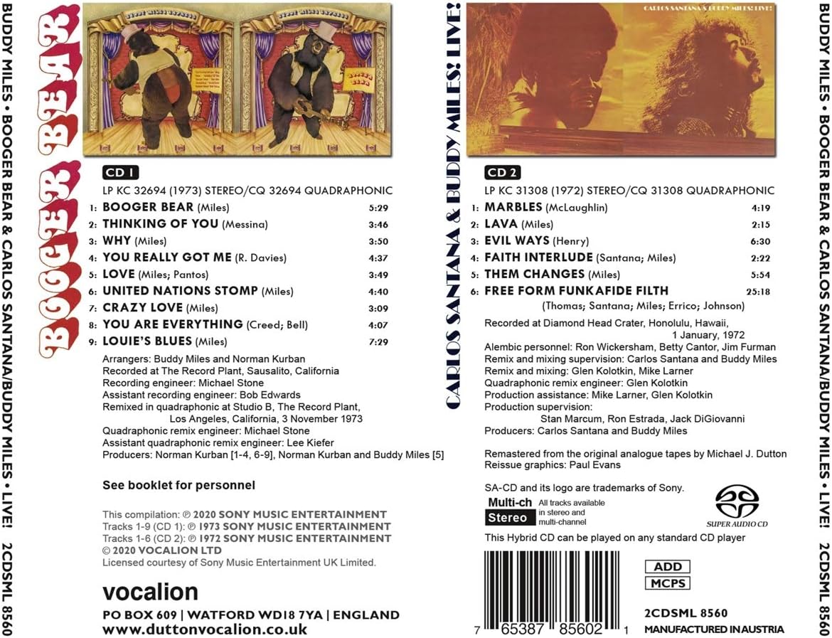 2SACD - Buddy Miles & Carlos Santana - Booger Bear / Live