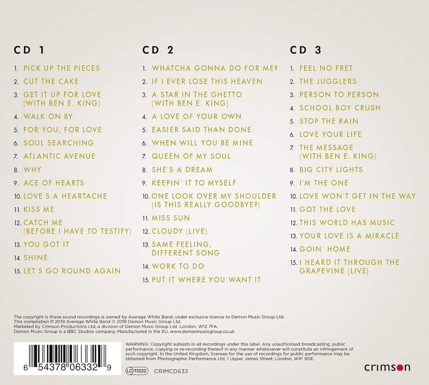 3CD - Average White Band - Gold
