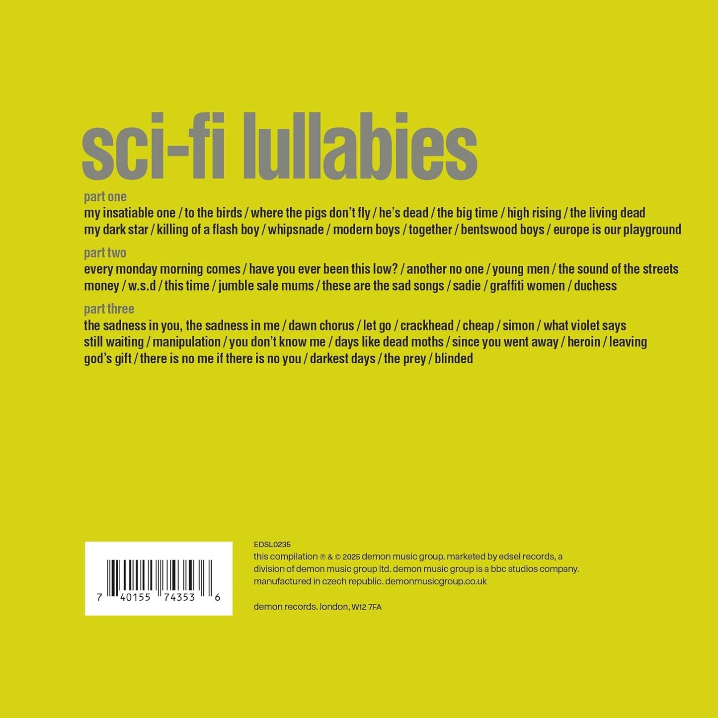 3CD - Suede - Sci-Fi Lullabies