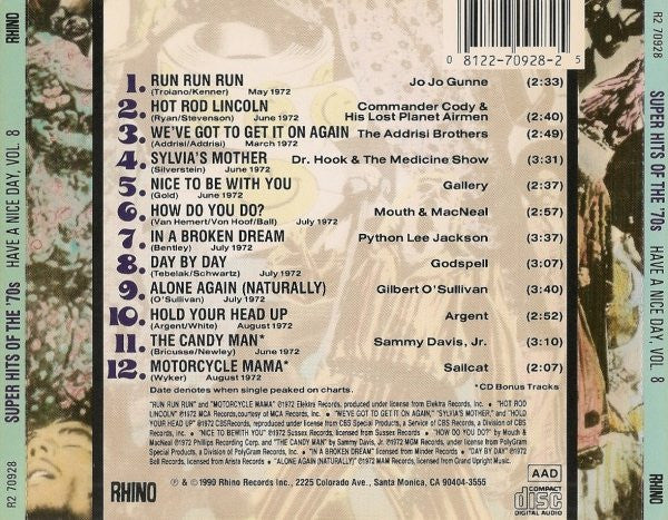 USED CD - Various – Super Hits Of The '70s - Have A Nice Day, Vol. 8