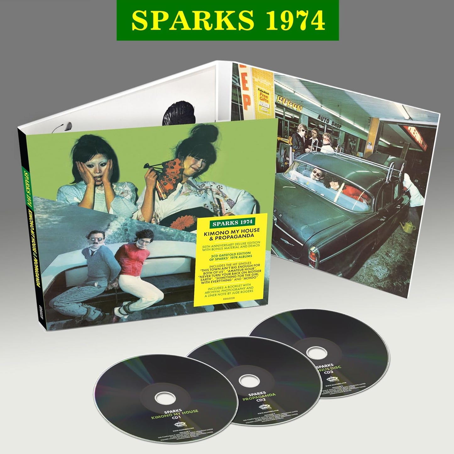 3CD - Sparks - Kimono My House / Propaganda (50th)