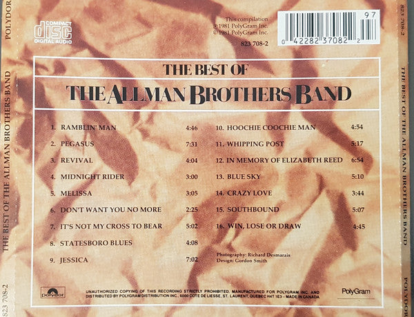 USED CD - The Allman Brothers Band – The Best Of The Allman Brothers Band