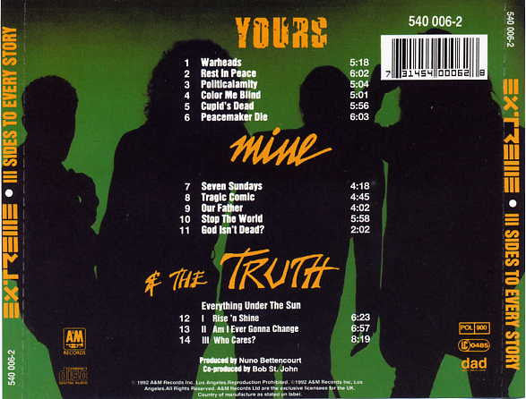 USED CD - Extreme – III Sides To Every Story