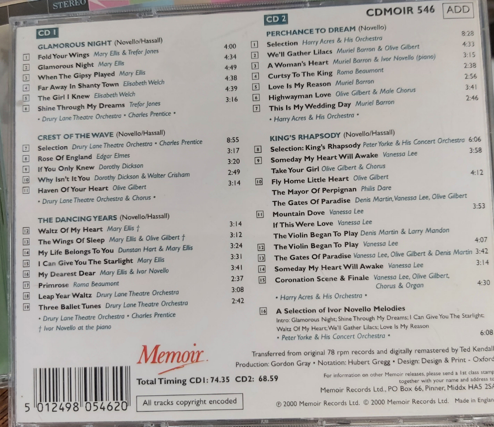 USED 2CD - Ivor Novello - Shine Through My Dreams