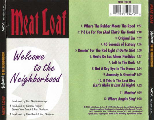USED CD - Meat Loaf – Welcome To The Neighborhood