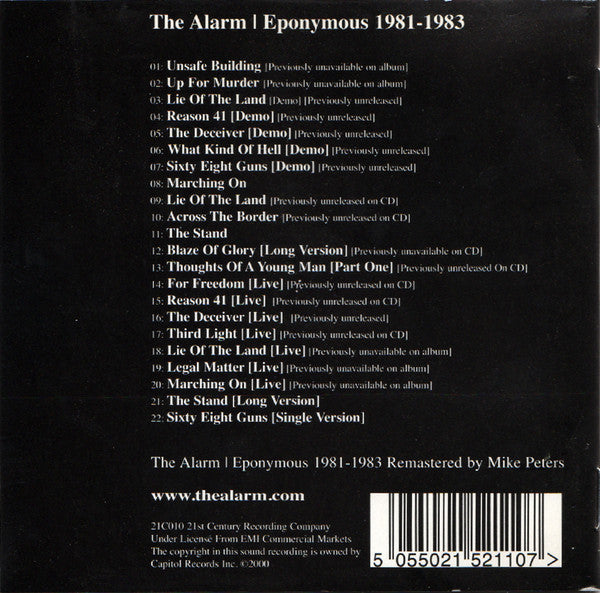 USED CD - The Alarm – Eponymous 1981-1983