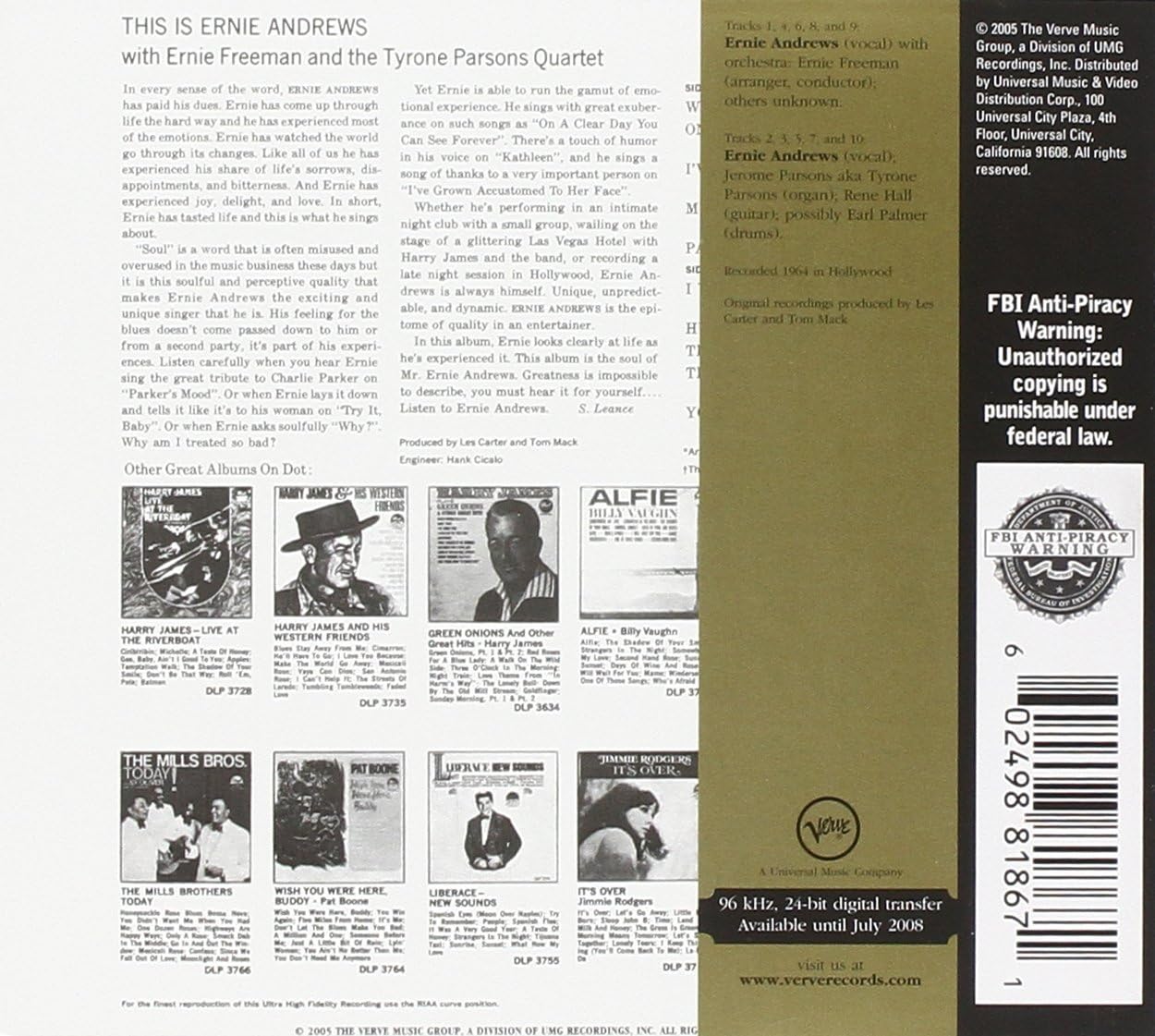 CD - Ernie Andrews – This Is Ernie Andrews