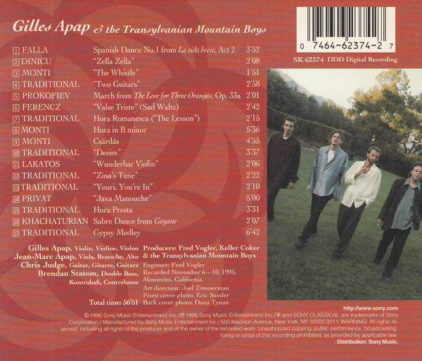 USED CD - Gilles Apap And The Transylvanian Mountain Boys – Gilles Apap & The Transylvanian Mountain Boys