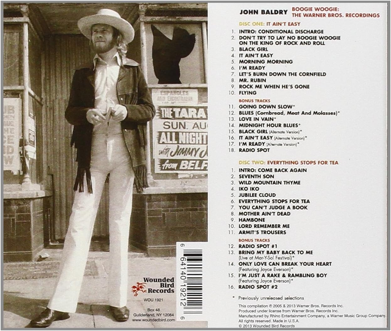 2CD - John Baldry – Boogie Woogie : The Warner Bros Recordings