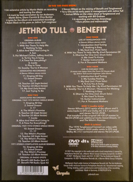 USED 4CD/DVD - Jethro Tull – Benefit (The 50th Anniversary Enhanced Edition)