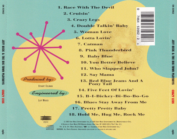 USED CD - Jeff Beck And The Big Town Playboys – Crazy Legs
