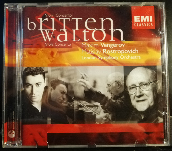 USED CD - Maxim Vengerov, Mstislav Rostropovich, London Symphony Orchestra, Britten, Walton – Violin Concerto • Viola Concerto