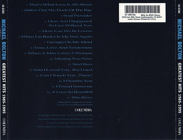 USED CD - Michael Bolton – Greatest Hits 1985-1995