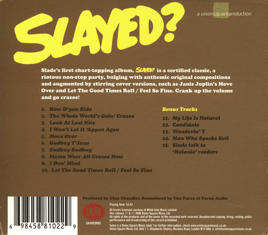 CD - Slade – Slayed?