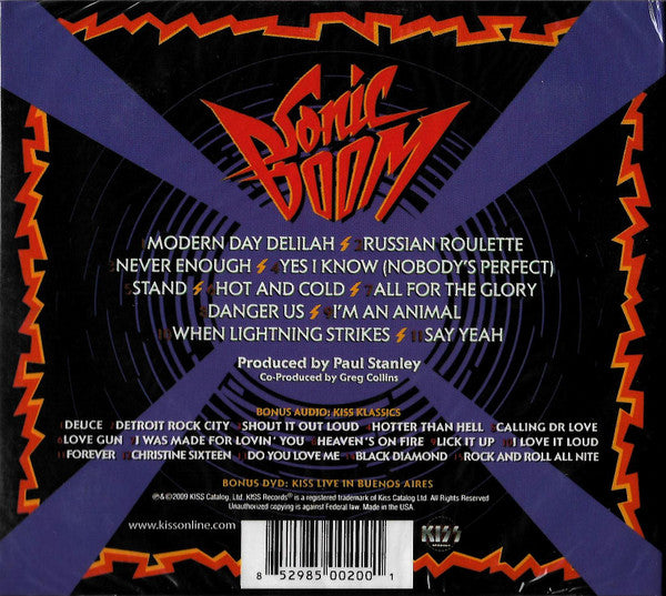 USED 2CD/DVD - Kiss – Sonic Boom