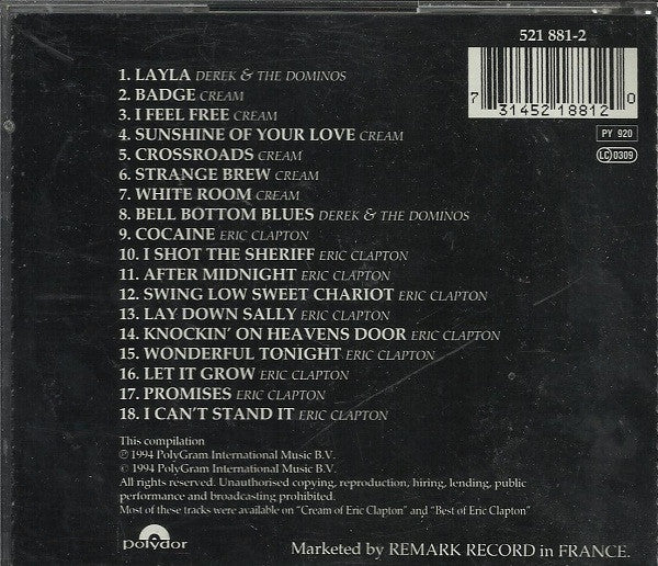 USED CD - Eric Clapton – The Cream Of Clapton