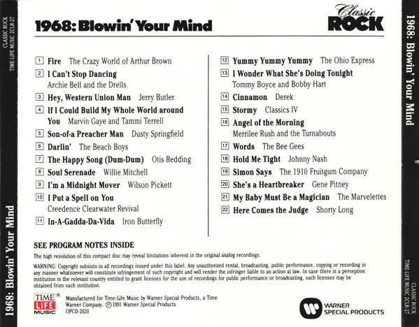 USED CD - Various – Classic Rock 1968: Blowin' Your Mind