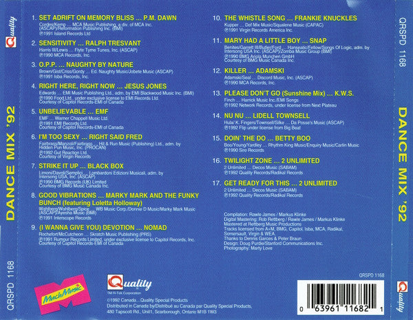 USED CD - Various – X-Tendamix Dance Mix '92
