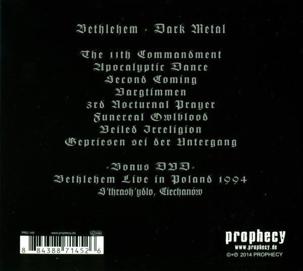 USED CD/DVD - Bethlehem – Dark Metal