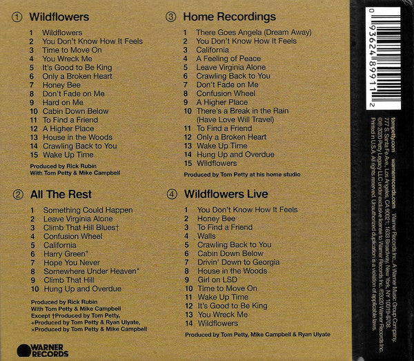 USED 4CD - Tom Petty – Wildflowers & All The Rest