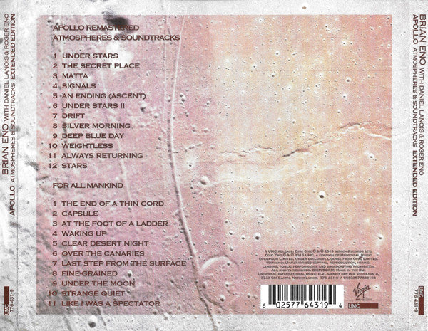 USED 2CD - Brian Eno With Daniel Lanois & Roger Eno – Apollo: Atmospheres & Soundtracks (Extended Edition)