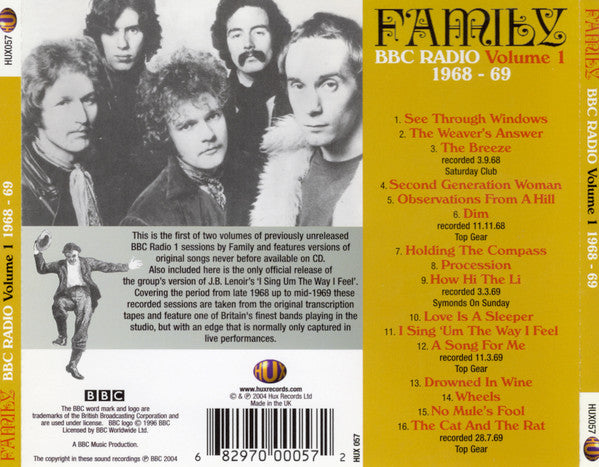 USED CD - Family – BBC Radio Volume 1 1968 - 69