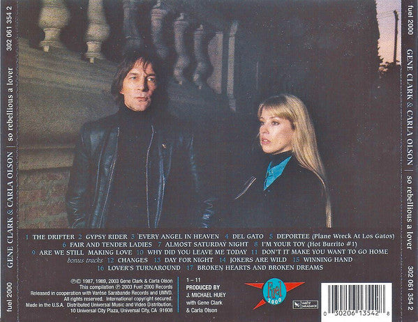 CD - Gene Clark & Carla Olson – So Rebellious A Lover