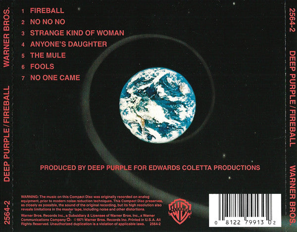CD - Deep Purple – Fireball