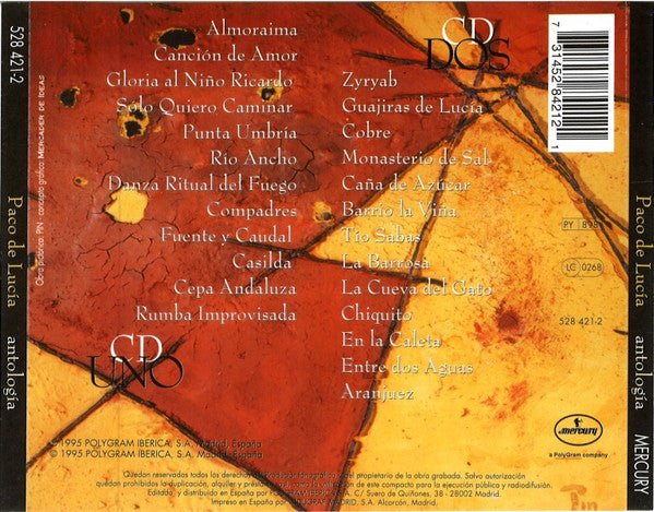 USED 2CD - Paco De Lucía – Antologia