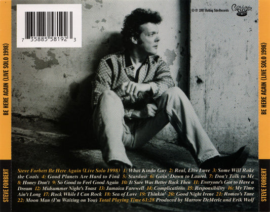 USED CD - Steve Forbert – Be Here Again Live Solo 1998