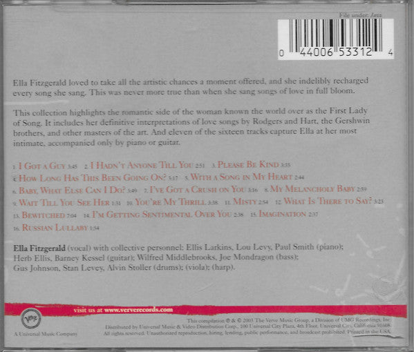 USED CD - Ella Fitzgerald – Ella For Lovers