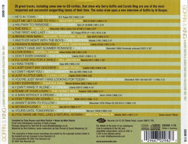 USED CD - Goffin & King – A Gerry Goffin & Carole King Song Collection 1961-1967