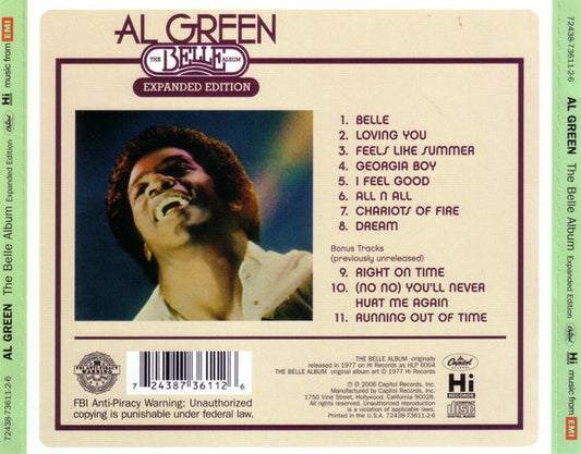 CD - Al Green – The Belle Album