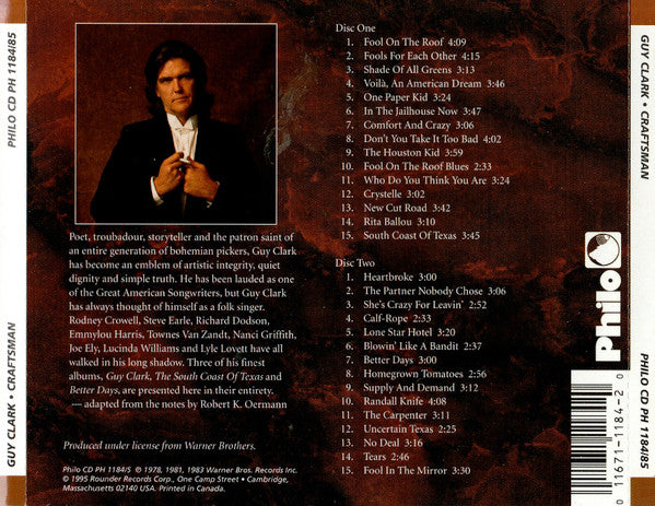 USED 2CD - Guy Clark – Craftsman
