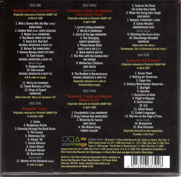 5CD - Hawkwind – The Flicknife Years • 1981-1988