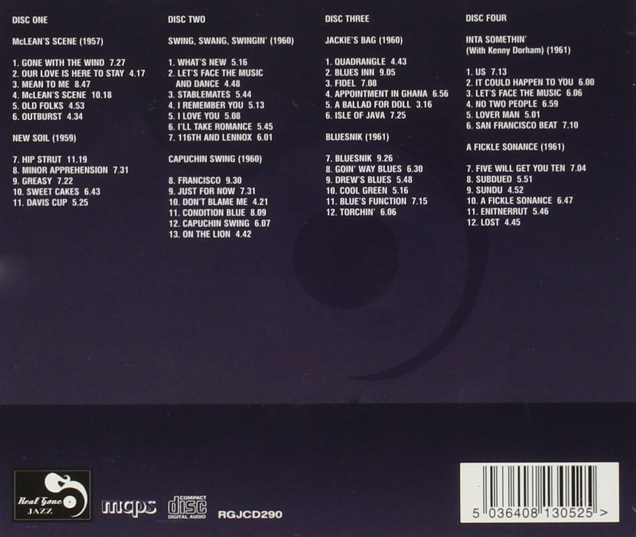 4CD - Jackie McLean – Eight Classic Albums