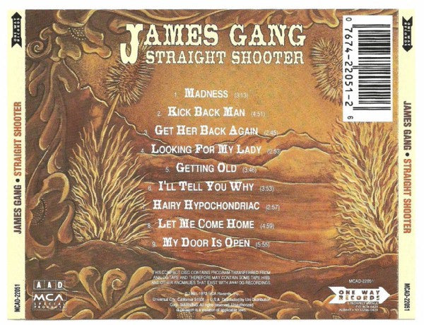 USED CD - James Gang – Straight Shooter