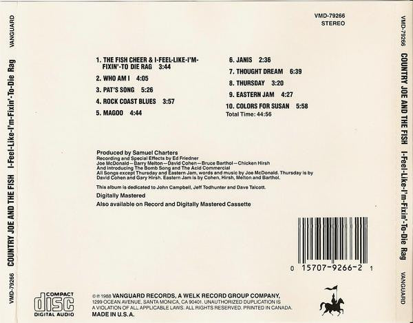 CD - Country Joe And The Fish – I-Feel-Like-I'm-Fixin'-To-Die