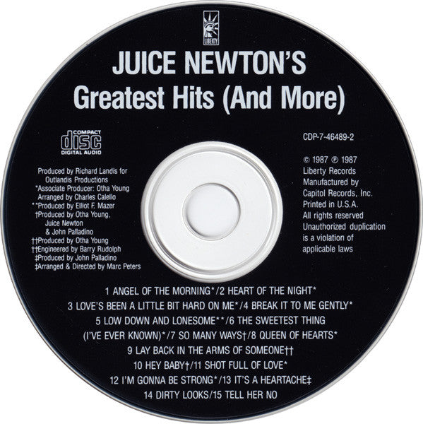 USED CD - Juice Newton – Juice Newton's Greatest Hits (And More)