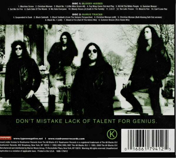 USED 2CD - Type O Negative – Bloody Kisses: The Top Shelf Edition
