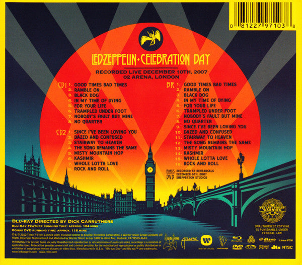 2CD/BLURAY/DVD - Led Zeppelin – Celebration Day