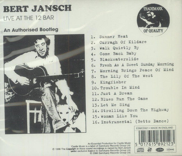 USED CD - Bert Jansch – Live At The 12 Bar (An Authorized Bootleg)