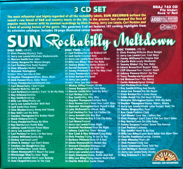 3CD - Various – Sun Rockabilly Meltdown