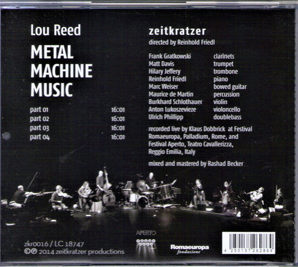 USED CD - Zeitkratzer – Lou Reed Metal Machine Music