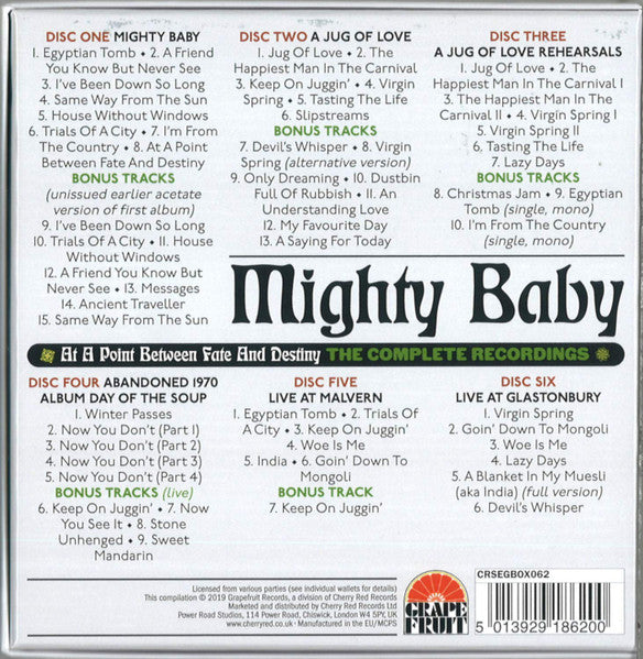 USED 6CD - Mighty Baby – At A Point Between Fate And Destiny (The Complete Recordings)