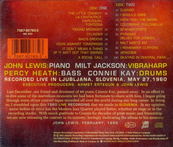 USED 2CD - The Modern Jazz Quartet – Dedicated To Connie