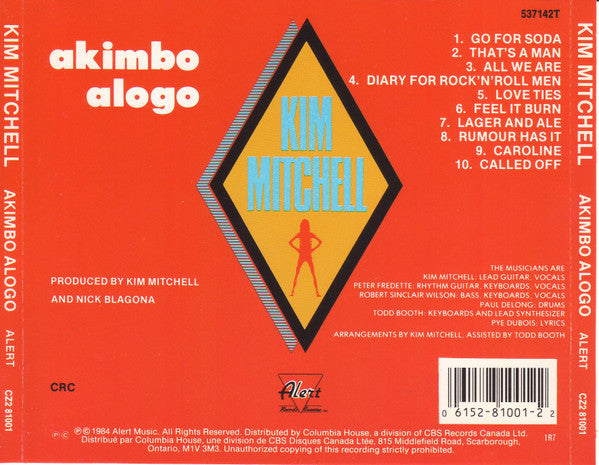 USED CD - Kim Mitchell – Akimbo Alogo
