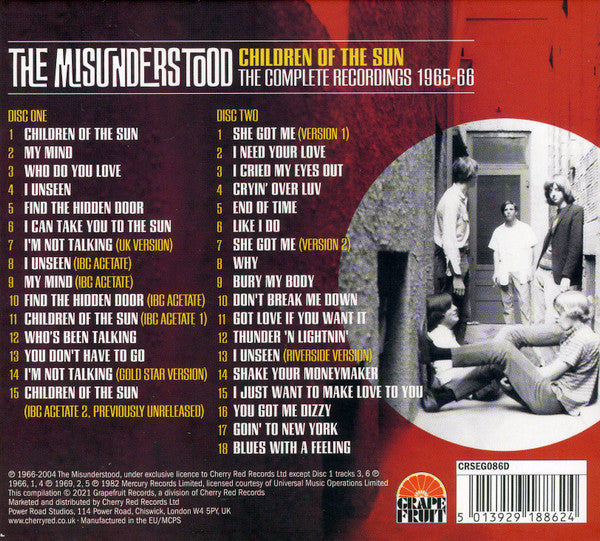 2CD - The Misunderstood – Children Of The Sun (The Complete Recordings 1965-1966)
